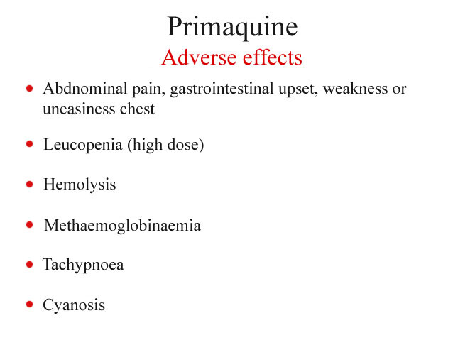 Primaquine side effects